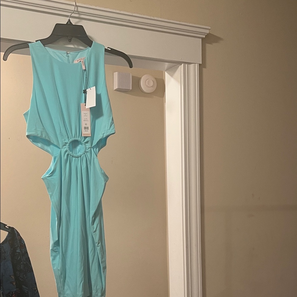 BCBGeneration Cutout Aqua Dress